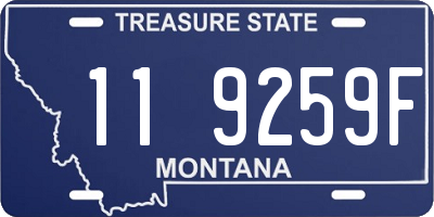 MT license plate 119259F