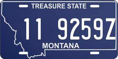 MT license plate 119259Z