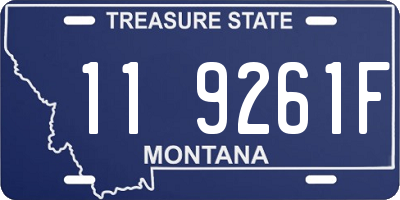 MT license plate 119261F
