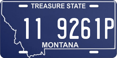 MT license plate 119261P