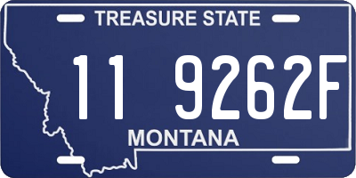 MT license plate 119262F