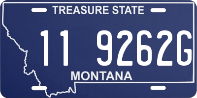 MT license plate 119262G