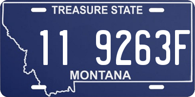 MT license plate 119263F