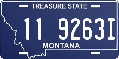 MT license plate 119263I