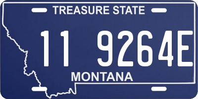 MT license plate 119264E