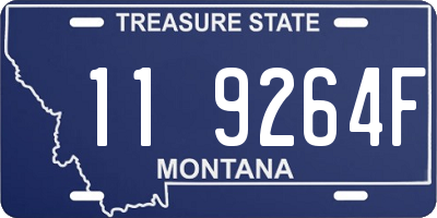 MT license plate 119264F