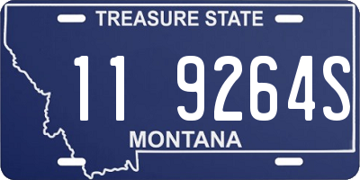 MT license plate 119264S