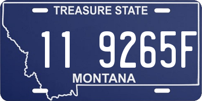 MT license plate 119265F