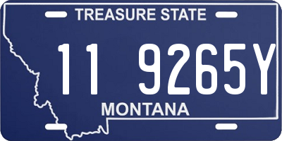 MT license plate 119265Y