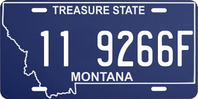 MT license plate 119266F