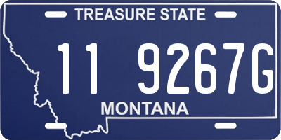 MT license plate 119267G
