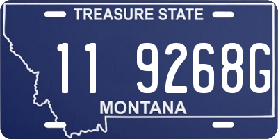 MT license plate 119268G