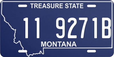 MT license plate 119271B