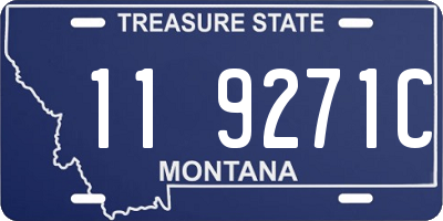 MT license plate 119271C