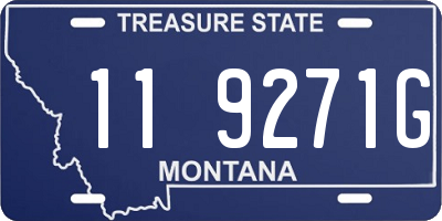 MT license plate 119271G