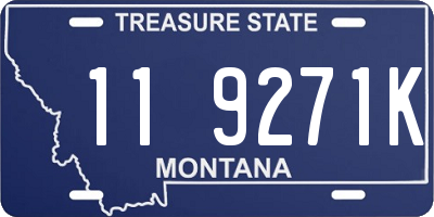 MT license plate 119271K