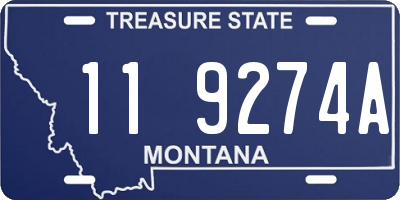 MT license plate 119274A