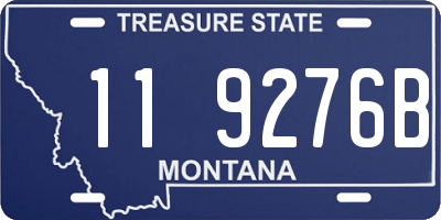 MT license plate 119276B