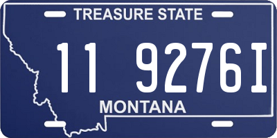 MT license plate 119276I