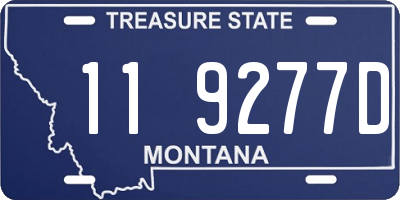 MT license plate 119277D