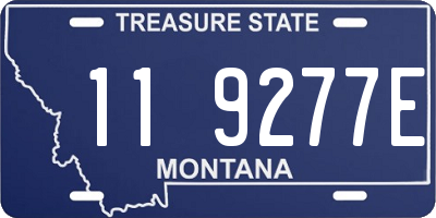 MT license plate 119277E