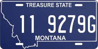 MT license plate 119279G