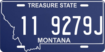 MT license plate 119279J