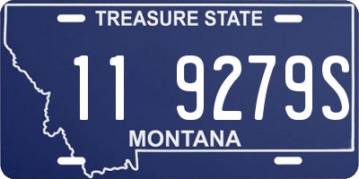 MT license plate 119279S