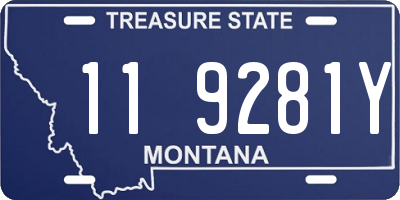 MT license plate 119281Y