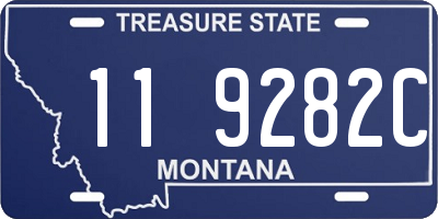 MT license plate 119282C