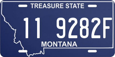 MT license plate 119282F