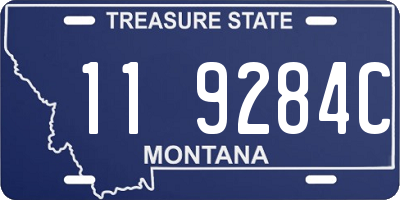 MT license plate 119284C