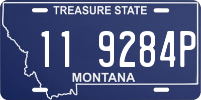 MT license plate 119284P