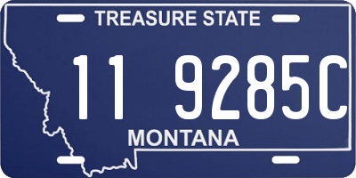 MT license plate 119285C