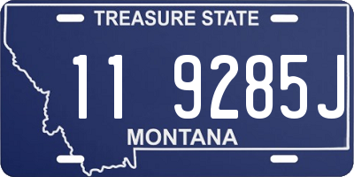 MT license plate 119285J