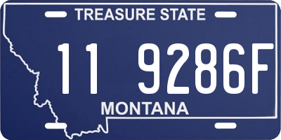 MT license plate 119286F