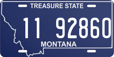 MT license plate 119286O