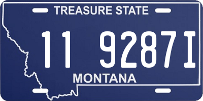 MT license plate 119287I