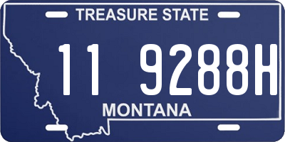 MT license plate 119288H