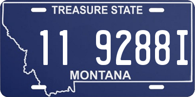 MT license plate 119288I