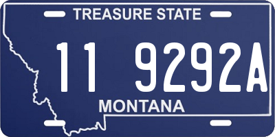 MT license plate 119292A