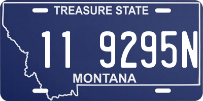 MT license plate 119295N