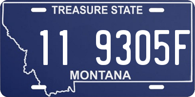 MT license plate 119305F