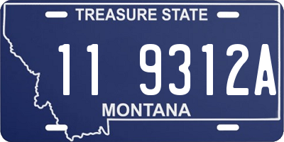 MT license plate 119312A