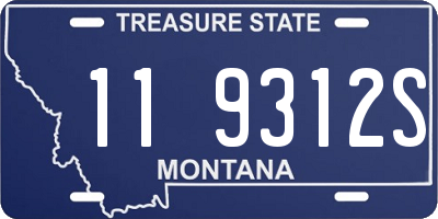 MT license plate 119312S