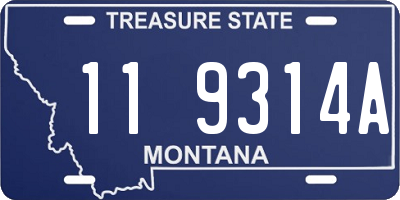 MT license plate 119314A