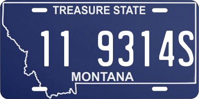 MT license plate 119314S