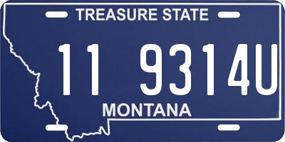 MT license plate 119314U