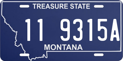 MT license plate 119315A