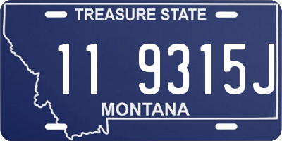 MT license plate 119315J